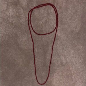 Red Long (wrap) necklace